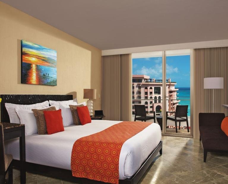 Chambre standard vue mer partielle Hôtel Krystal Grand® Cancún All Inclusive